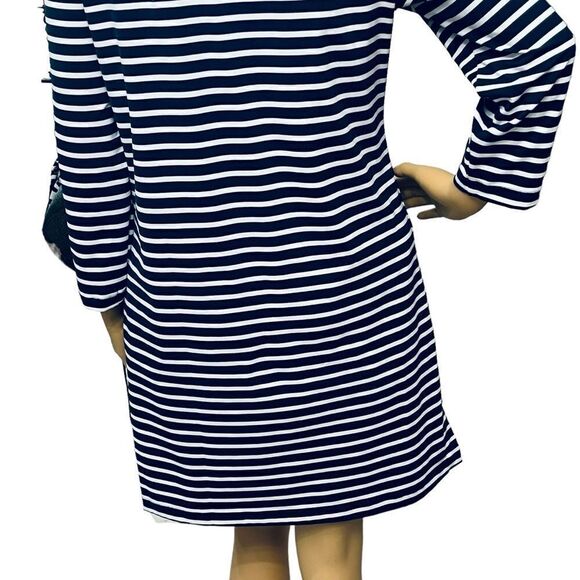 Lands’End Dress Resort Nautical Stripes Swim Cover Up Nylon/Spandex NWOT - Picture 8 of 12